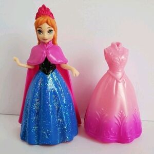 Anna Frozen Disney Princess Magiclip Doll with 2 Outfits/Dress